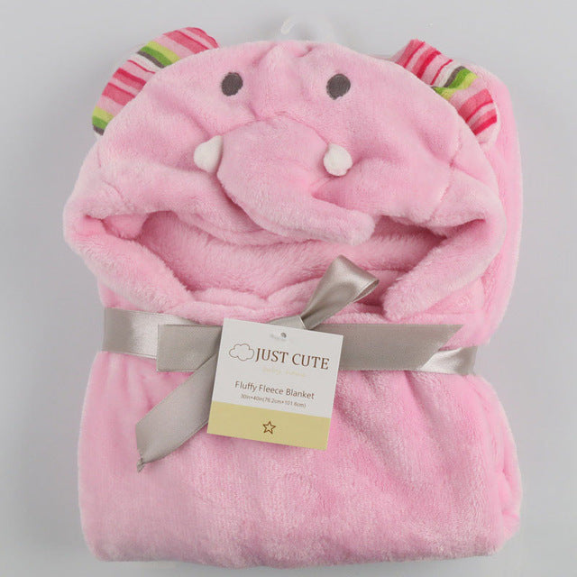 Baby fleece bath towel hooded towels bathrobe